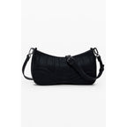Black Polyurethane Women Handbag