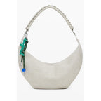 Borsa a mano da donna in poliuretano beige