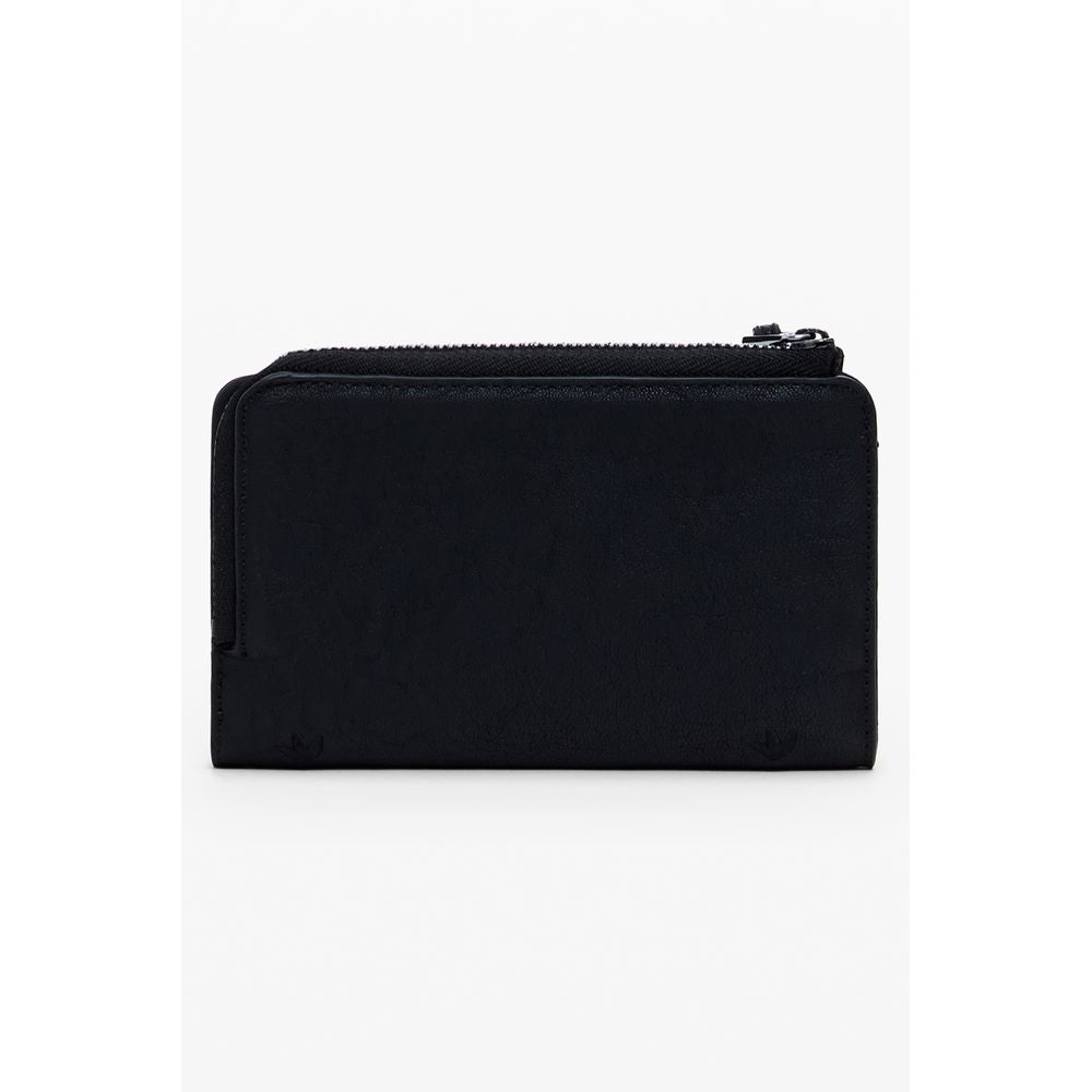 Black Polyurethane Women's Wallet