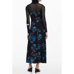 Schwarzes Polyesterkleid für Damen