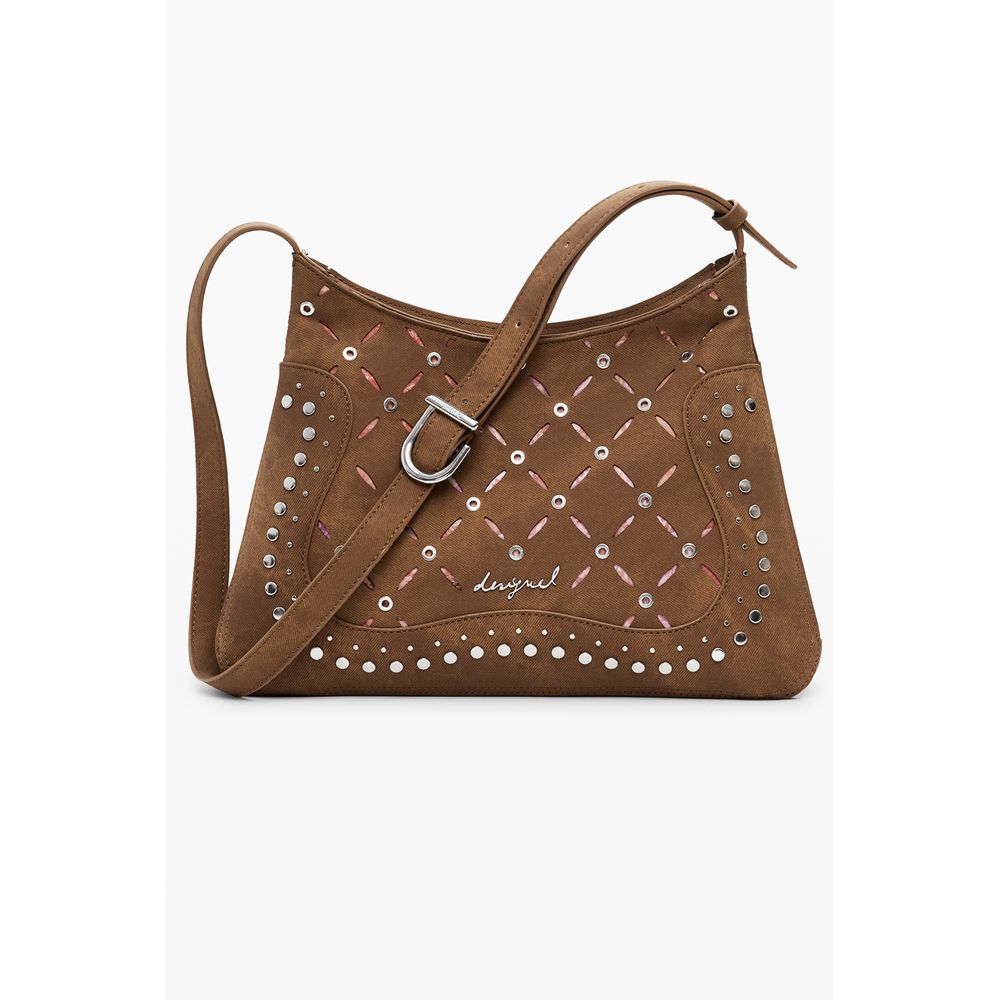Brown Polyurethane Women's Backpack