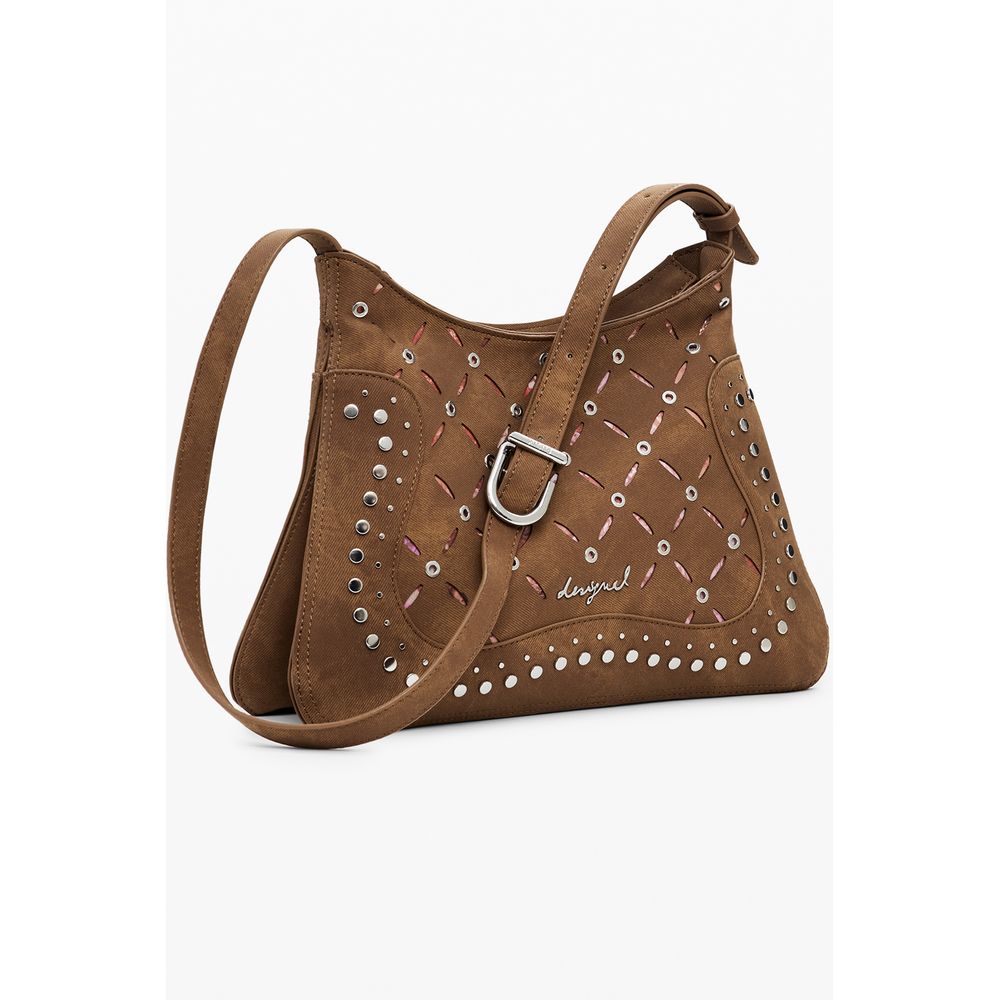 Brown Polyurethane Women's Backpack