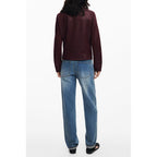 Red Polyester Women's Jacket