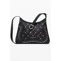 Schwarze Damen-Schultertasche aus Polyurethan