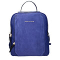Blauer Lederrucksack