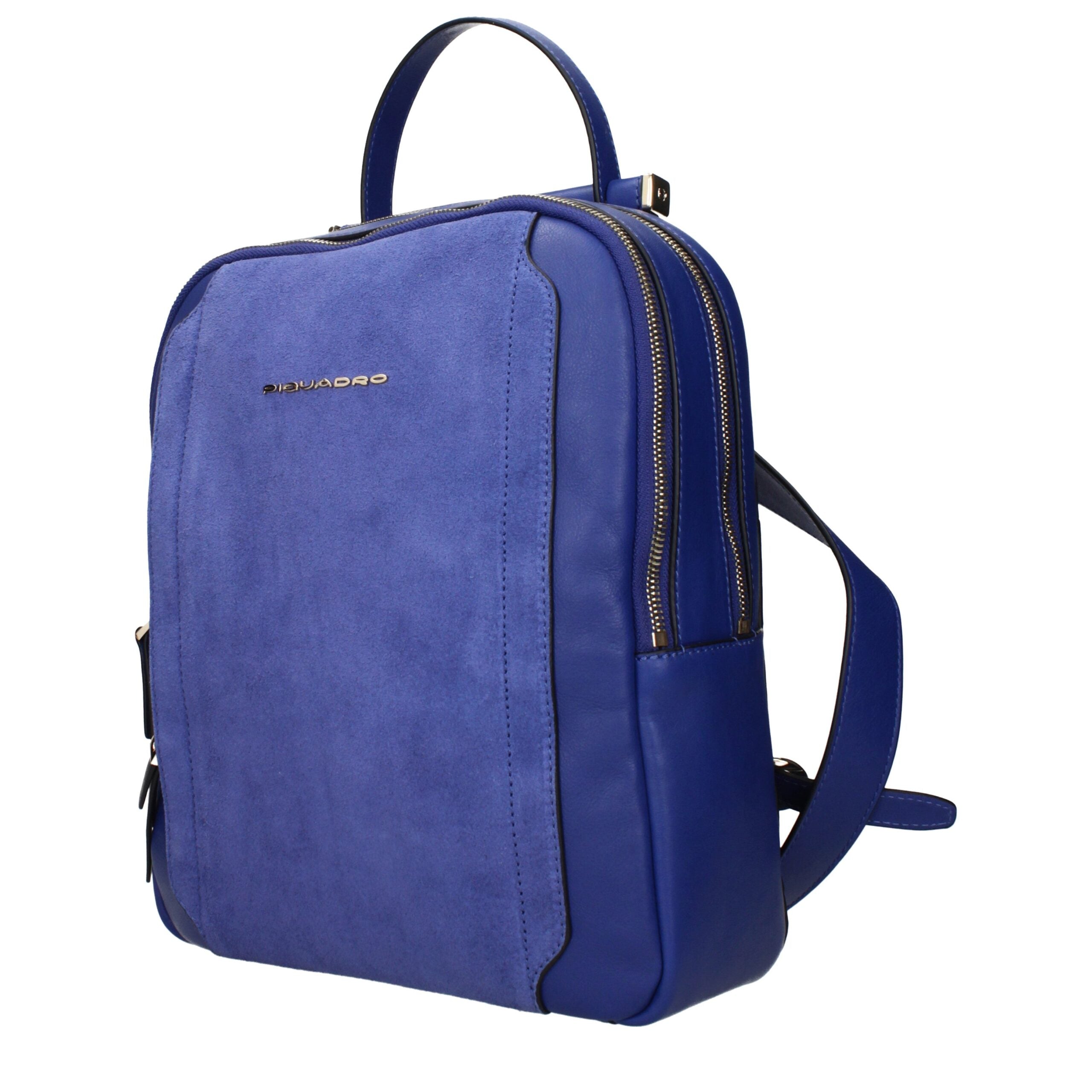 Blauer Lederrucksack
