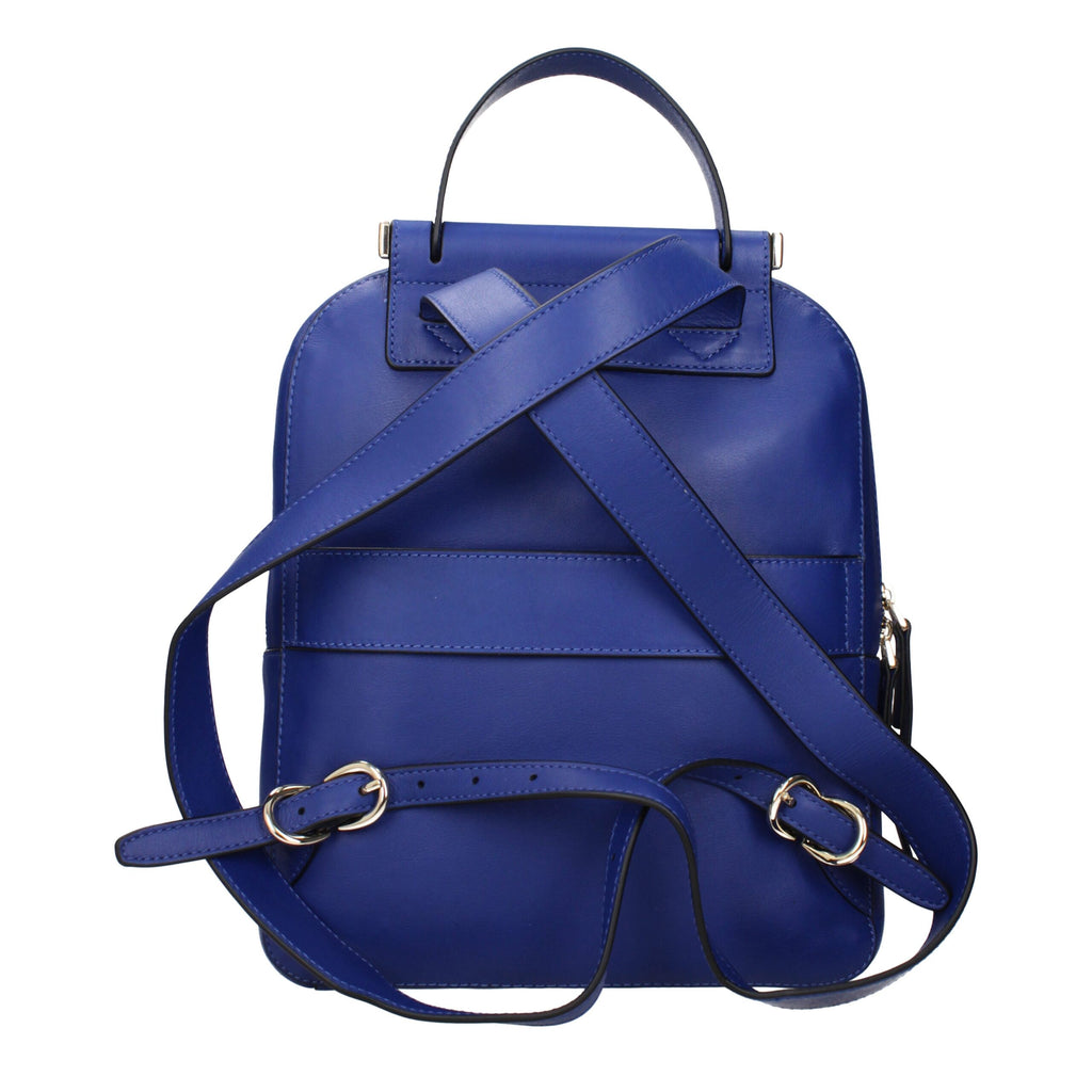 Blauer Lederrucksack
