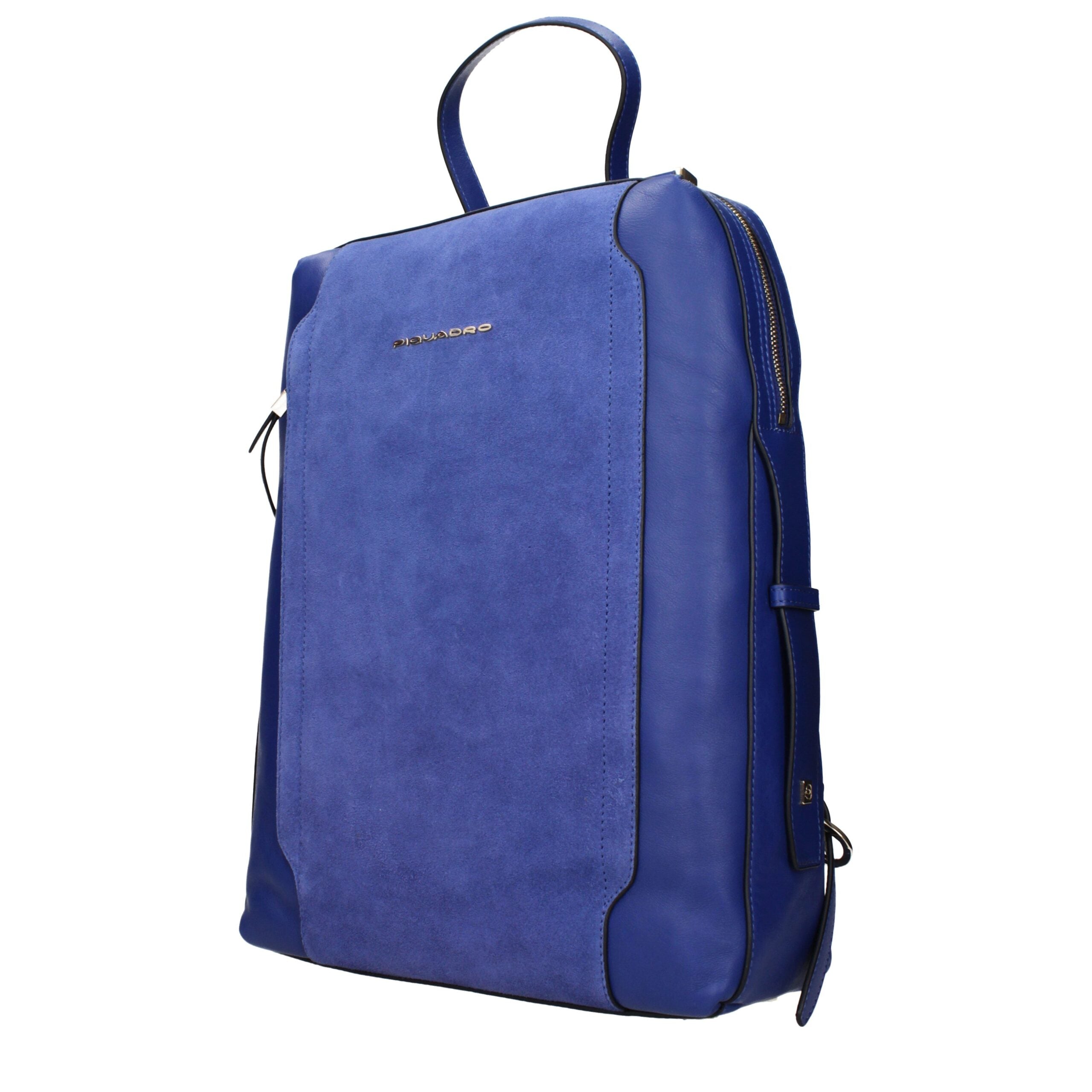 Zaino in pelle blu