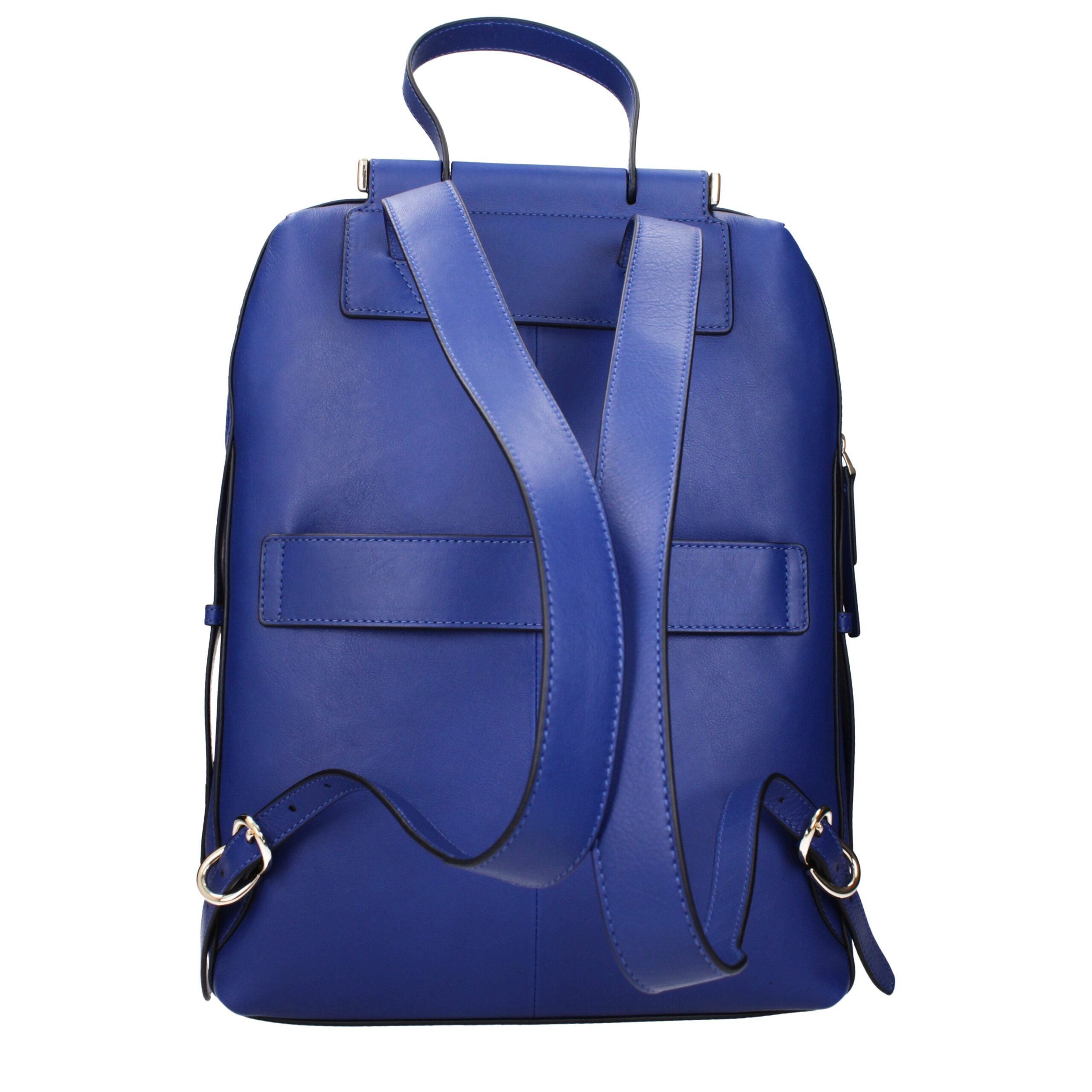 Zaino in pelle blu