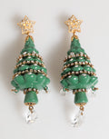 Ohrringe Weihnachtsbaum Messing Gold Mehrfarbig