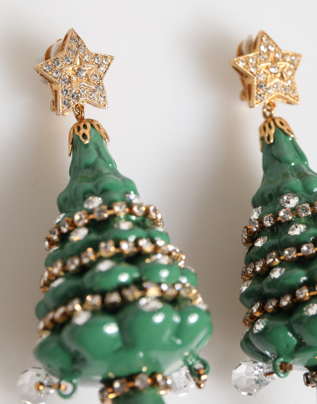 Ohrringe Weihnachtsbaum Messing Gold Mehrfarbig