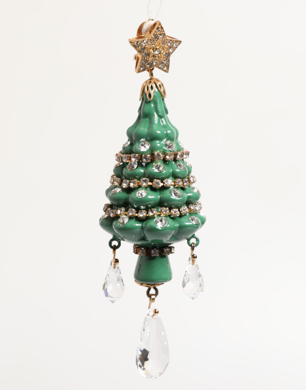 Ohrringe Weihnachtsbaum Messing Gold Mehrfarbig