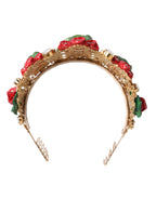 Rot Blumen Blumentopf Kristall Gold Krone Tiara Haarband