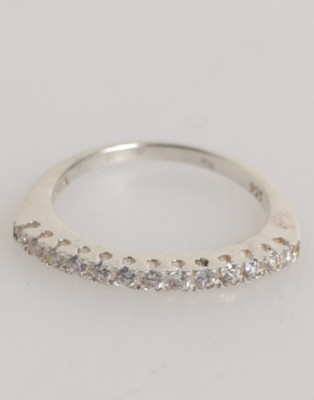 Sterling Silber 925 Band Pave Zirkonia Eternity Ring