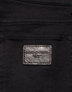 Black Cotton Blend Skinny Men Trouser Pants