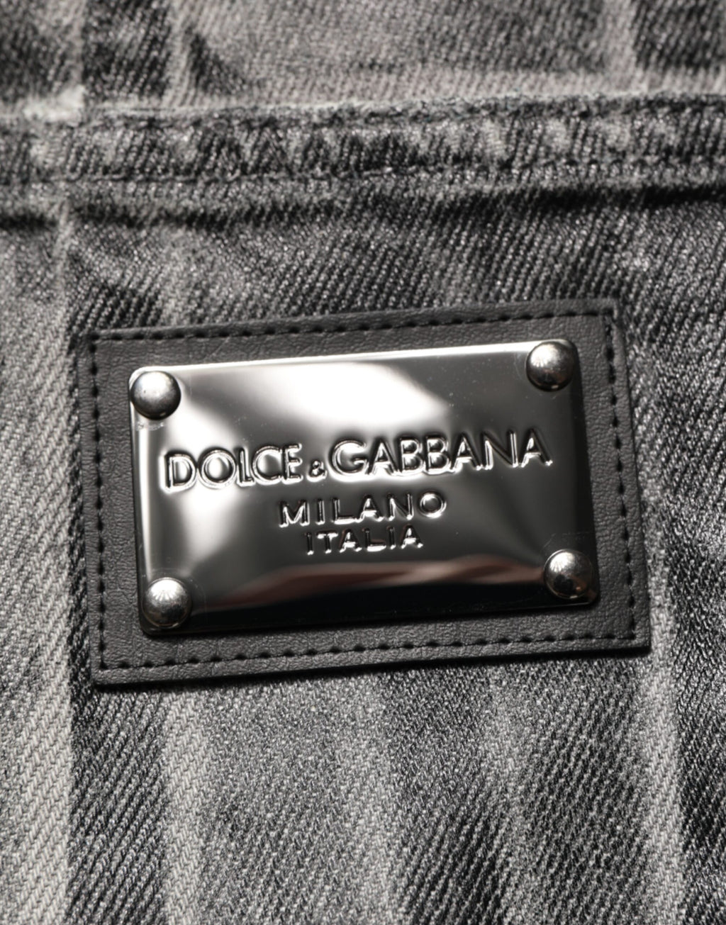 Black Grey Graphic Print Denim Pants Jeans