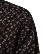 BrownFloral Collared GOLD Formal Dress Shirt