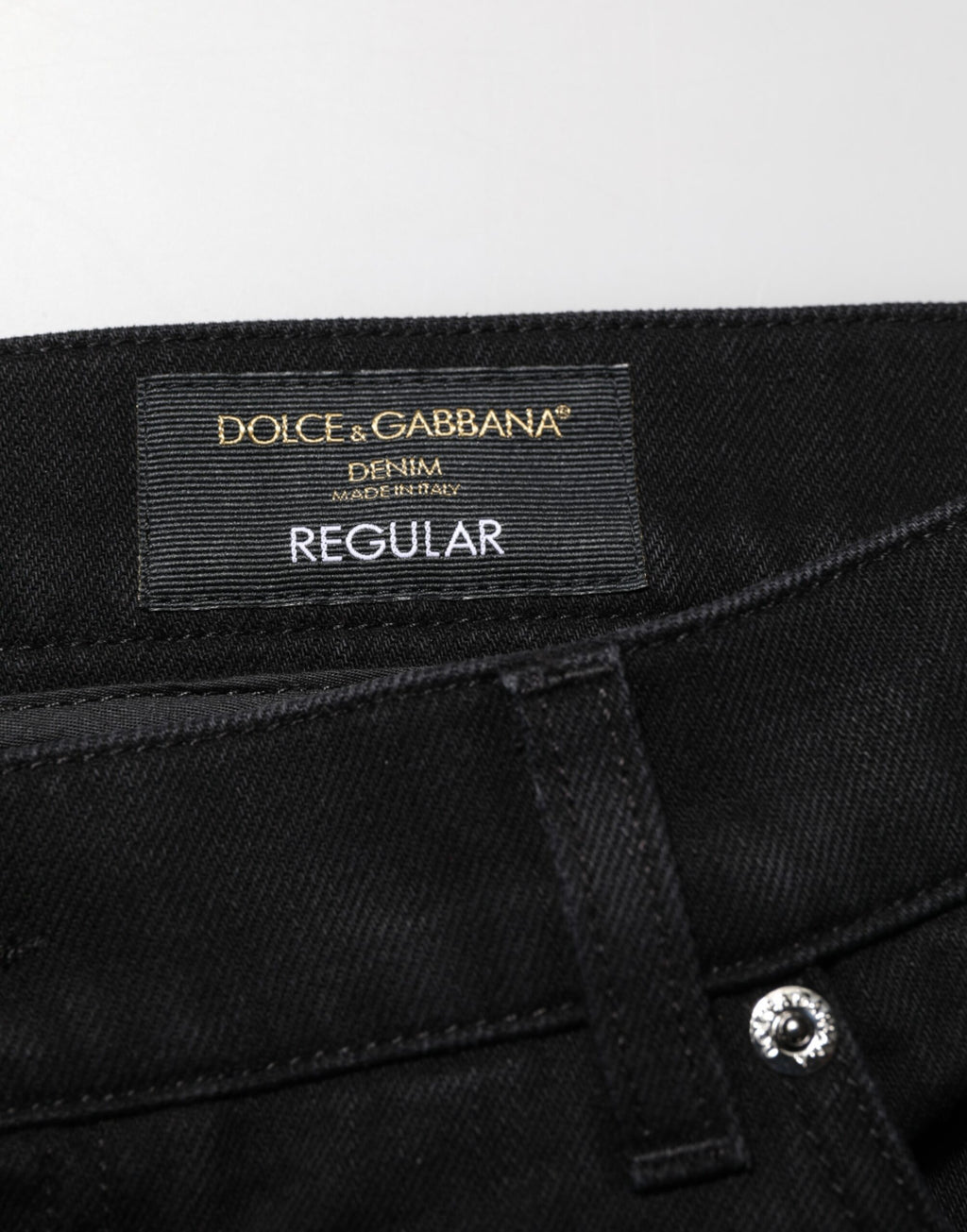 Schwarze Baumwoll-Regular-Denim-Herrenjeans