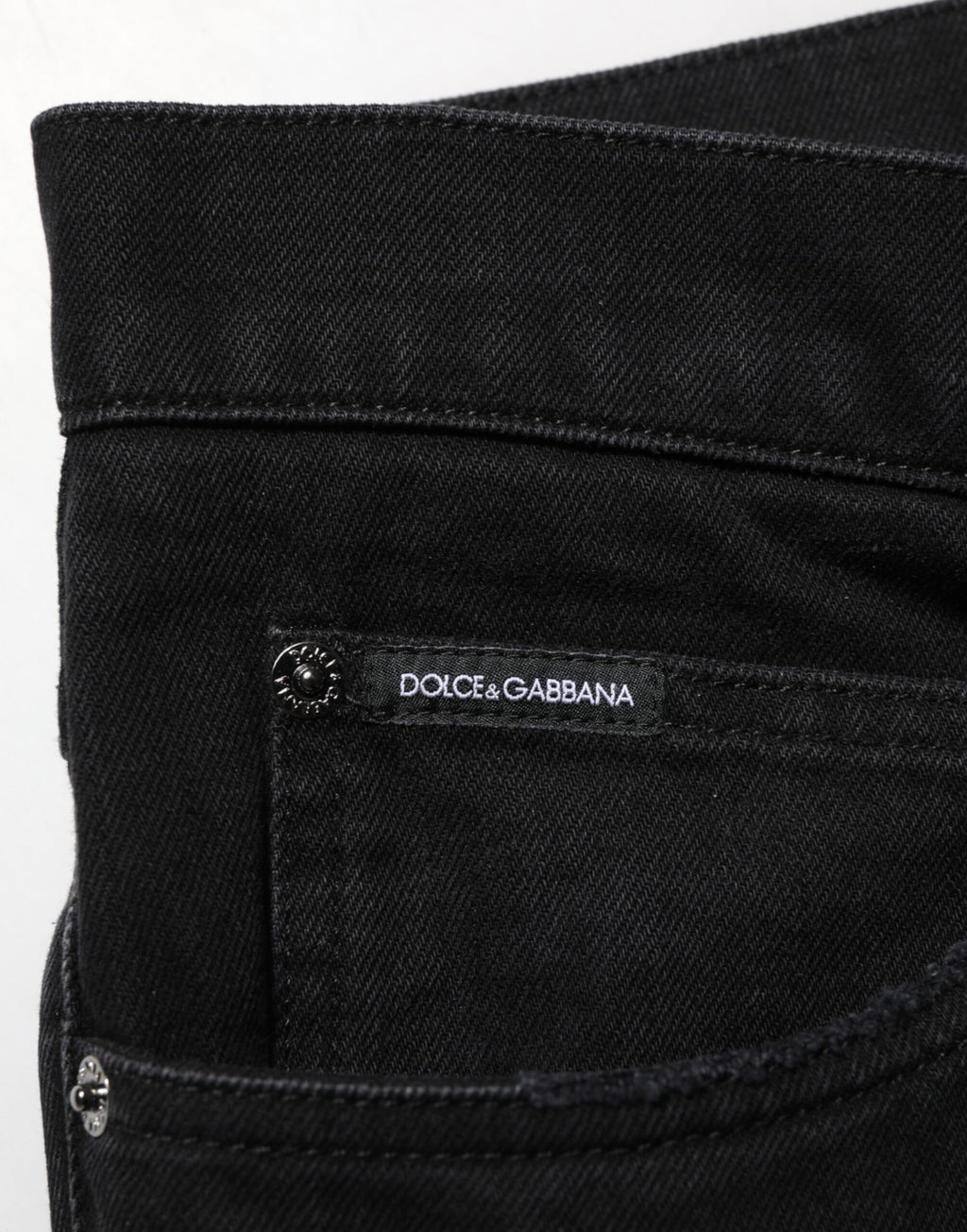 Schwarze Baumwoll-Regular-Denim-Herrenjeans