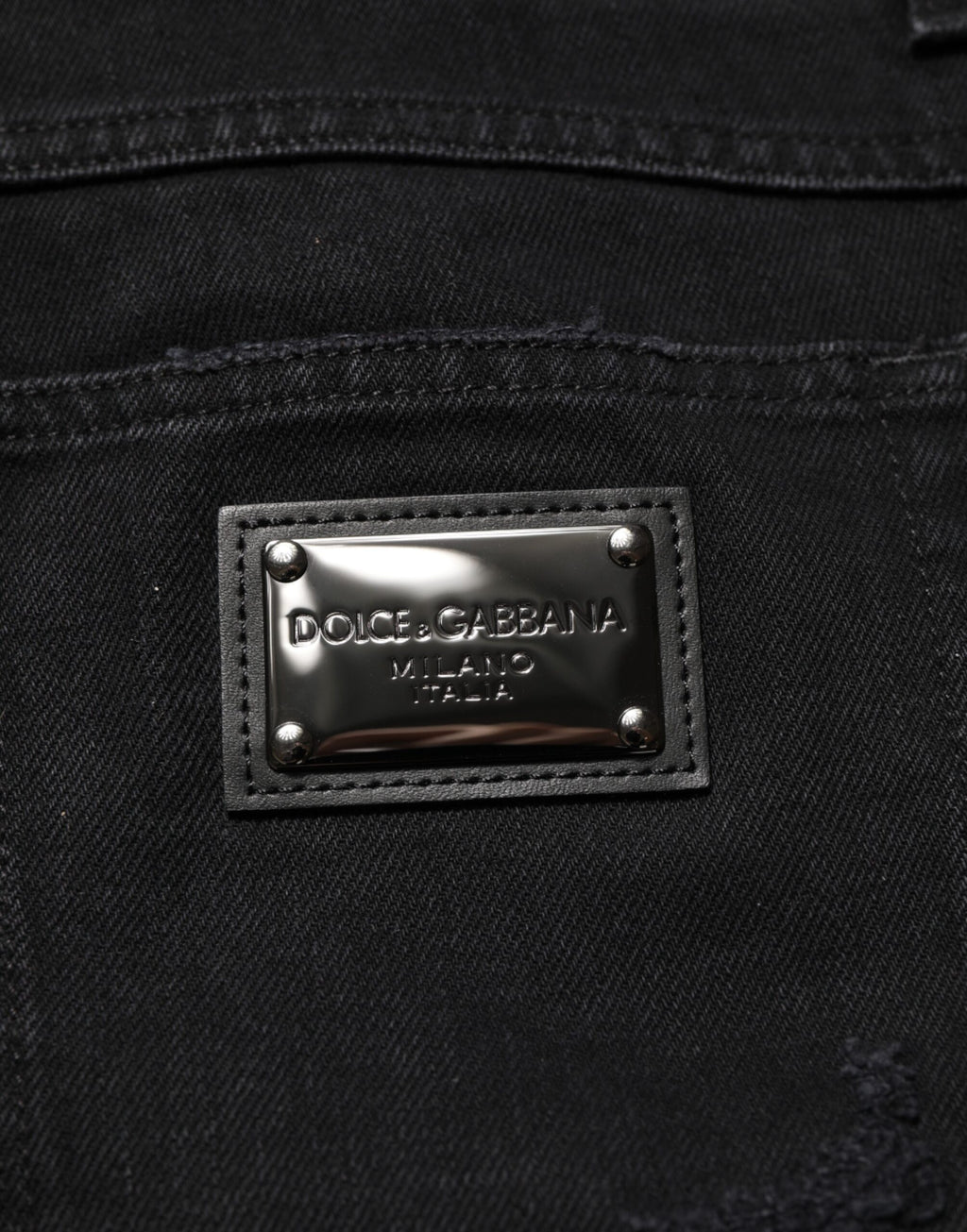 Schwarze Baumwoll-Regular-Denim-Herrenjeans
