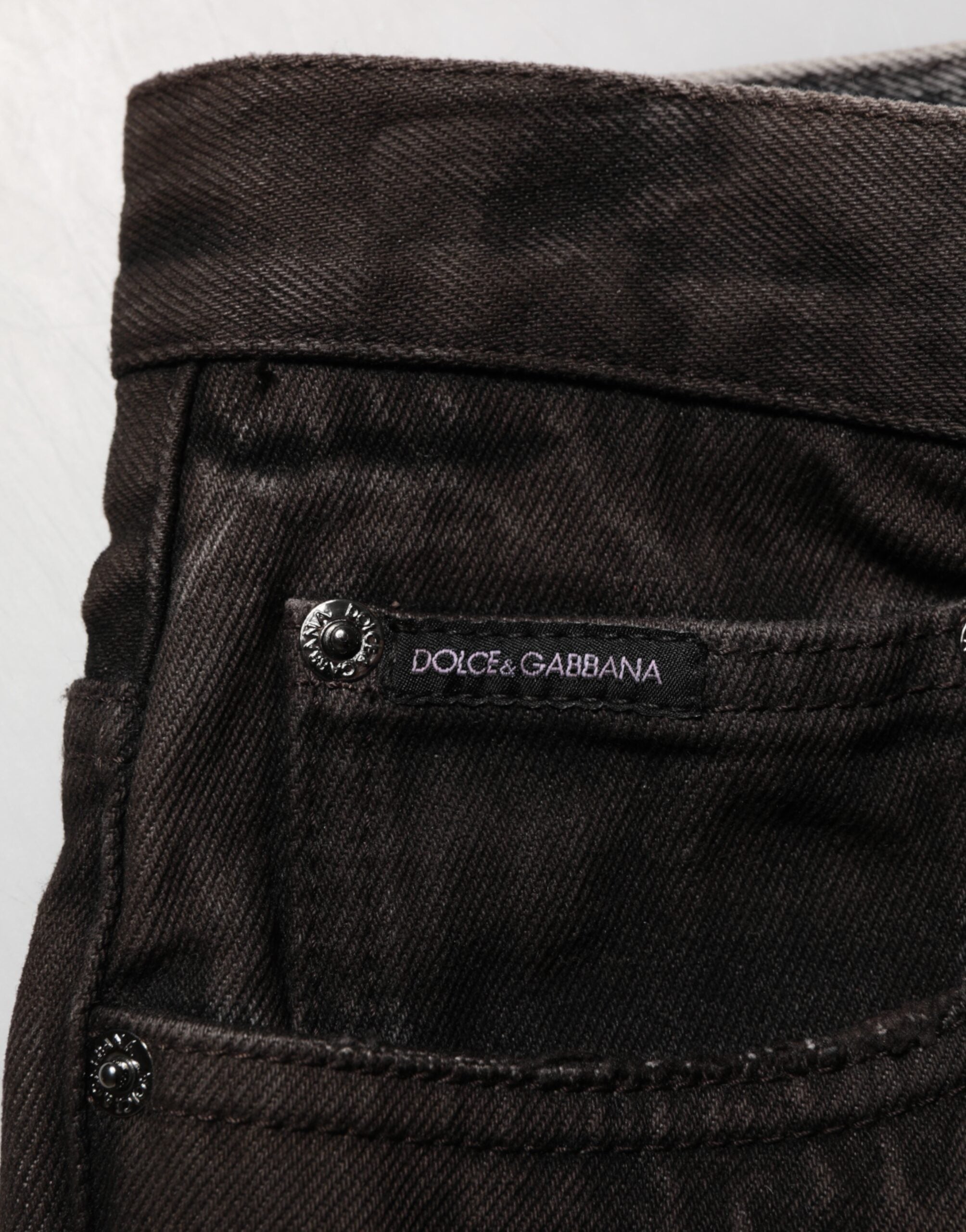 Black Cotton Tattered Denim Men's Bermuda Shorts
