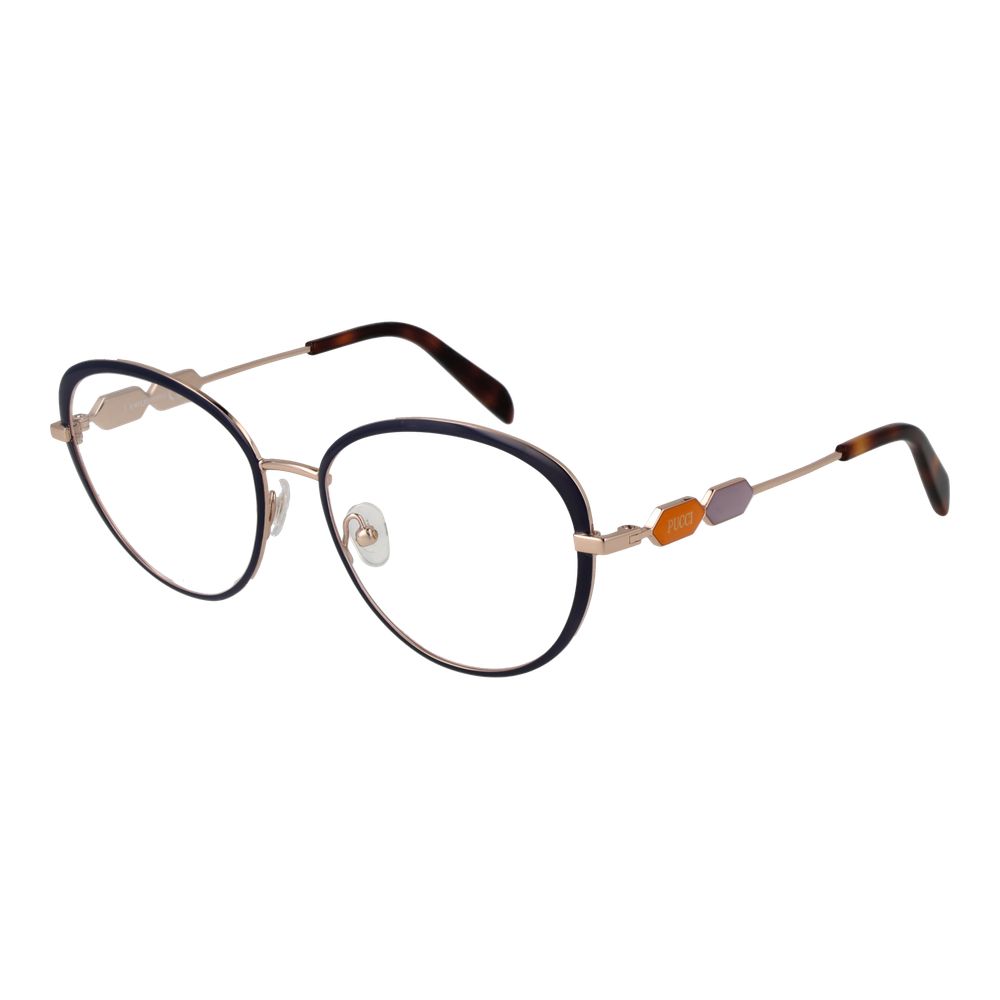 Blaue Metallbrille