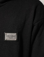Black Logo FullZip Hooded Sweatshirt Sweater