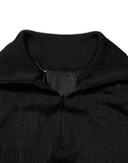 Schwarzer Rollkragenpullover aus Viskose