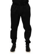 Schwarze lässige Stretch-Baumwollhose