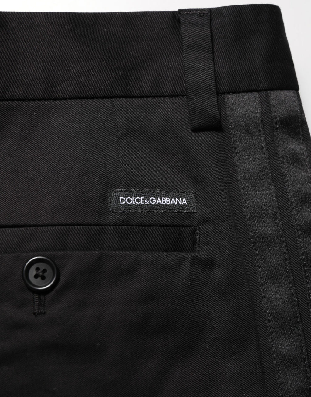 Schwarze lässige Stretch-Baumwollhose