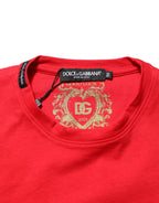 Rotes Goodluck 2023 Baumwoll-T-Shirt mit Rundhalsausschnitt