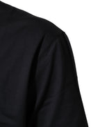 Black Logo Compass Cotton Crew Neck T-shirt