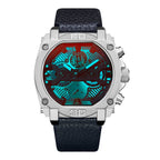 Blue Leather Dress Watch