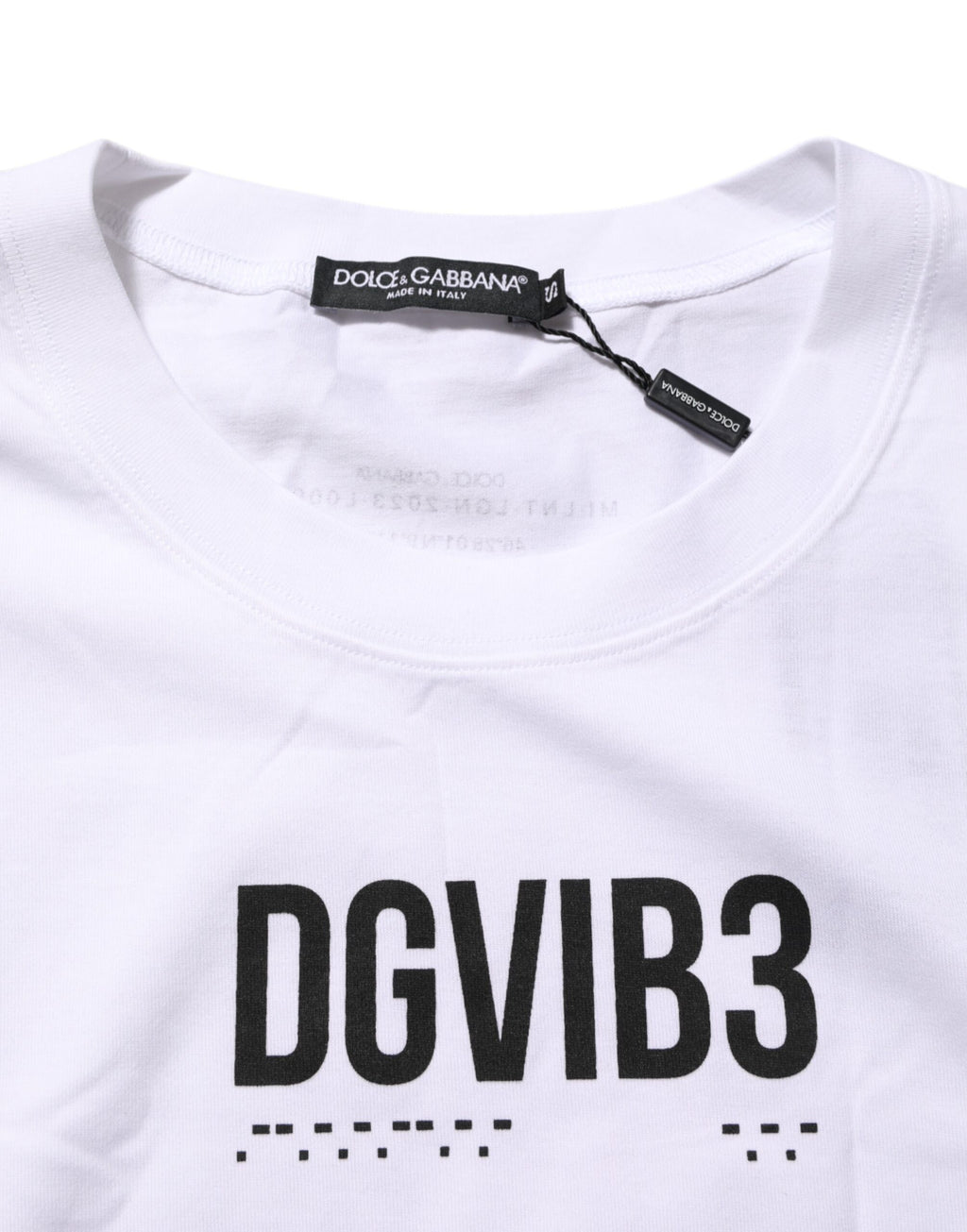 Weißes, ärmelloses Tanktop aus Baumwolle mit Aufdruck