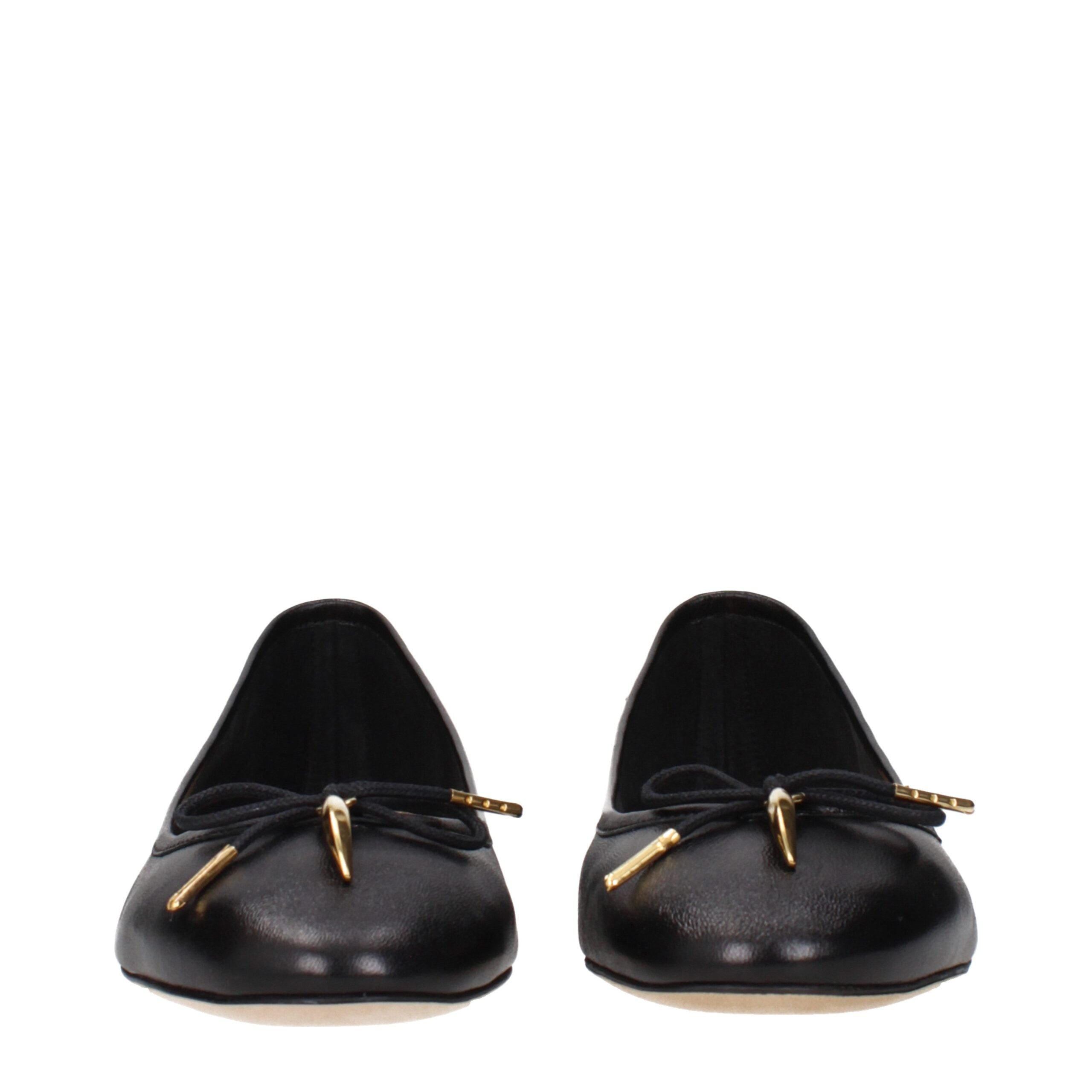 Schwarze Ballerinas aus Leder