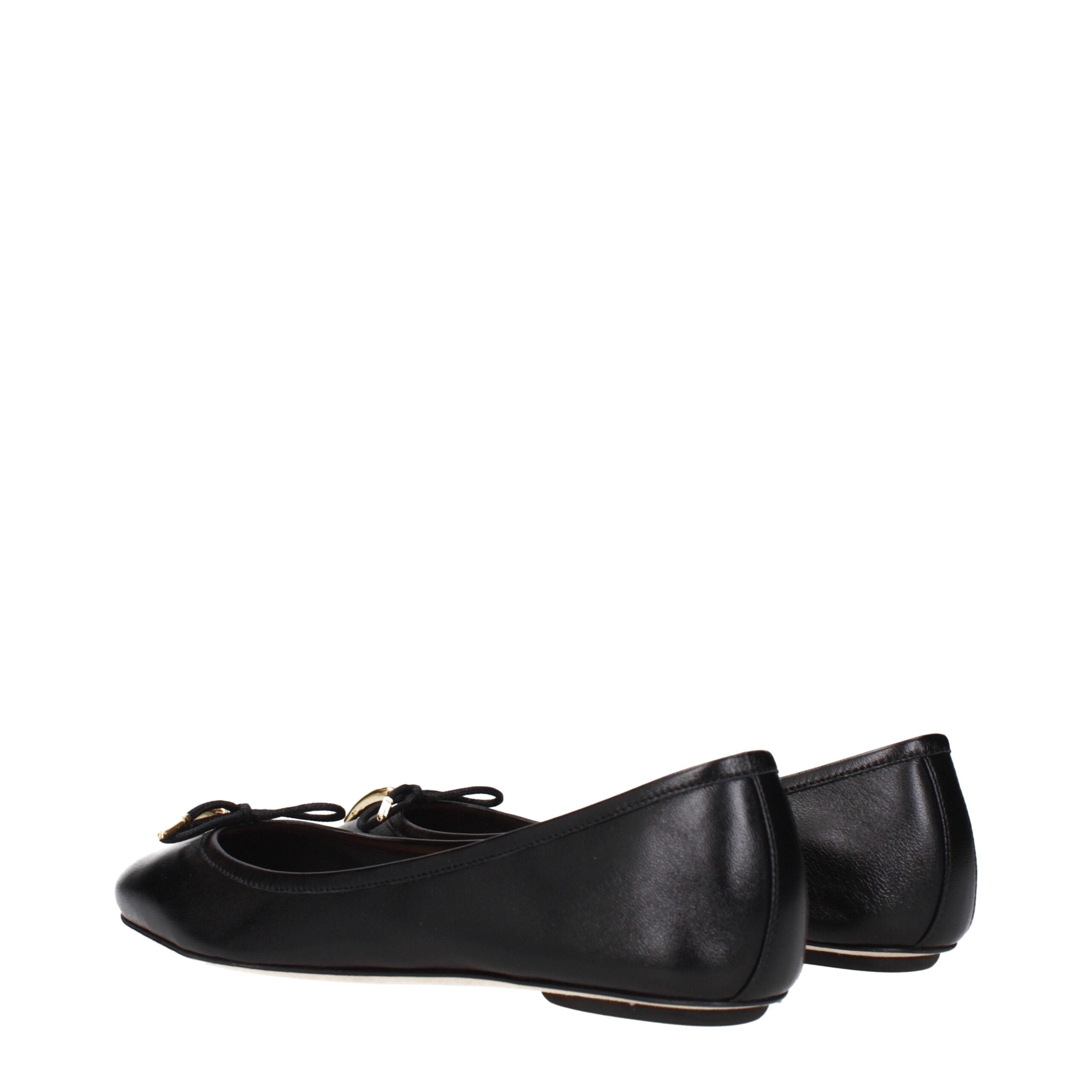 Schwarze Ballerinas aus Leder