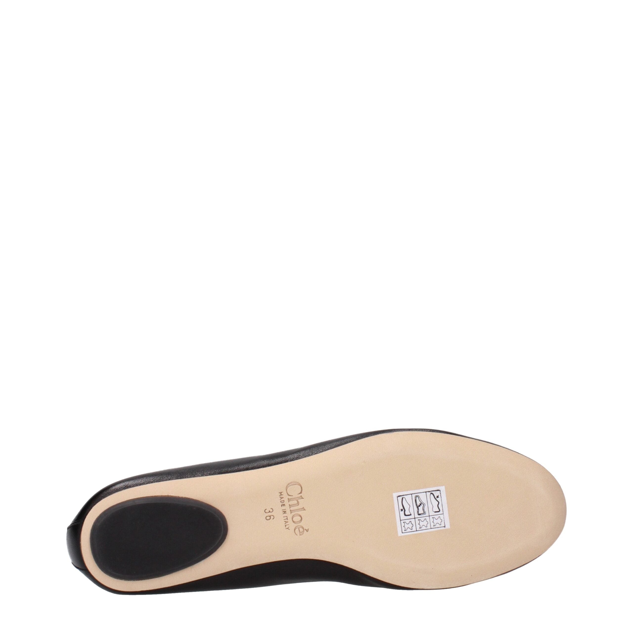 Schwarze Ballerinas aus Leder