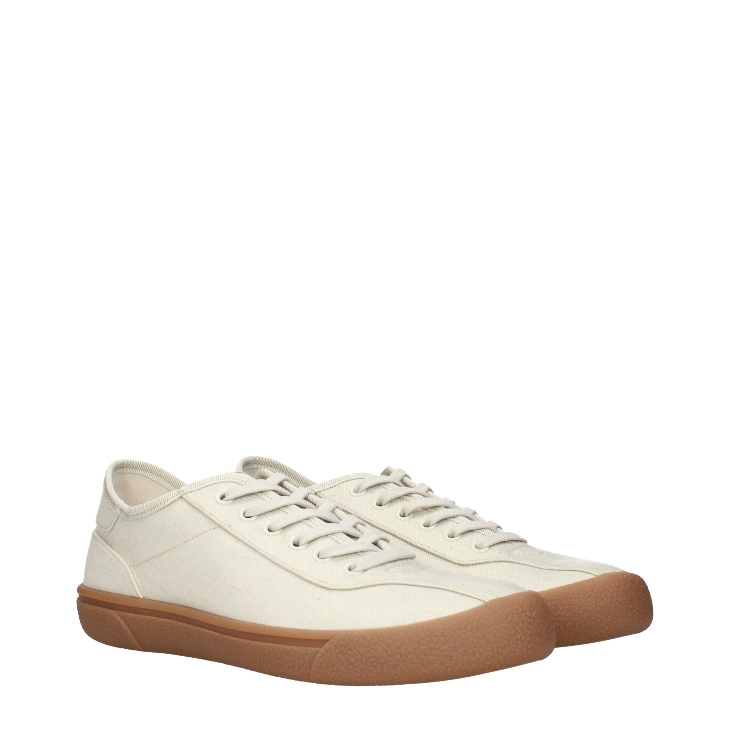 Beige Stoff-Sneaker