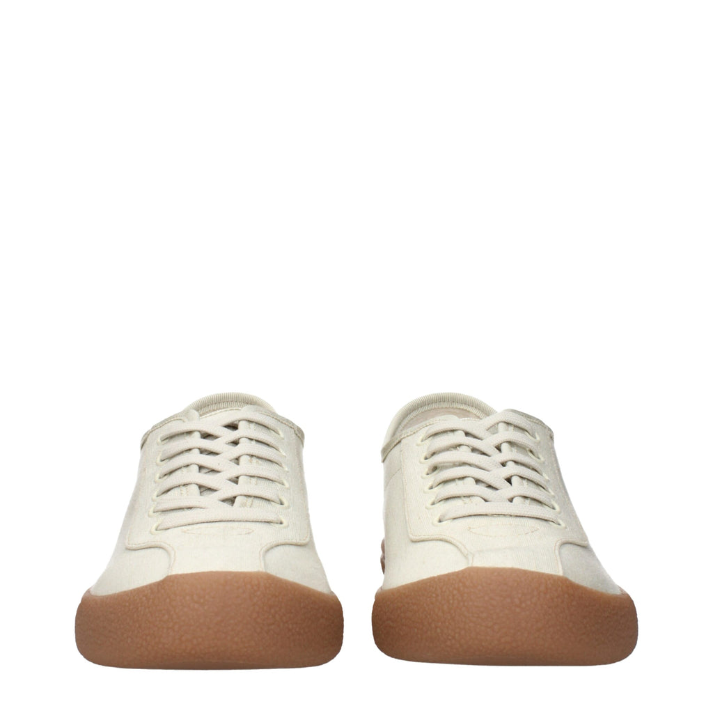 Beige Stoff-Sneaker
