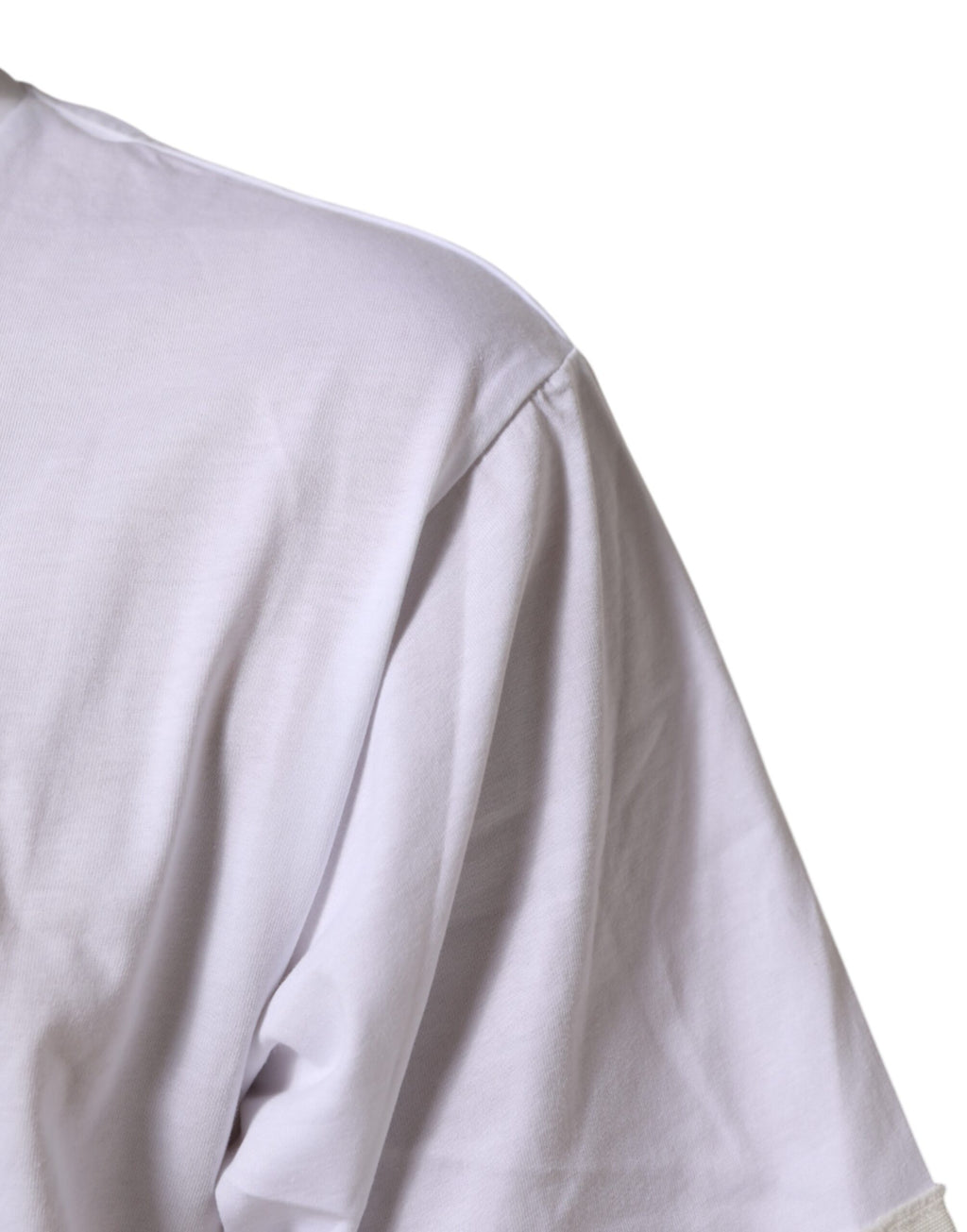 Weißes T-Shirt aus Baumwolle mit Rundhalsausschnitt und Grafikprint