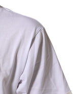 Weißes T-Shirt aus Baumwolle mit Rundhalsausschnitt und Grafikprint