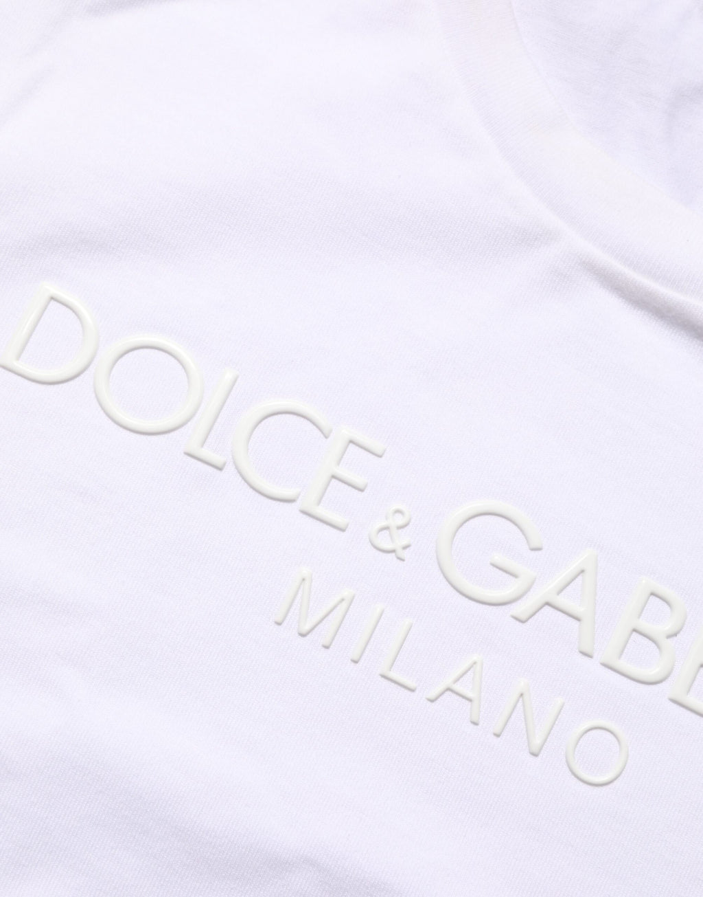T-shirt girocollo in cotone bianco a maniche corte