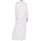Beige Polyester Long Dress