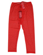 Red Logo Lace Tight Midi Trousers Underwear