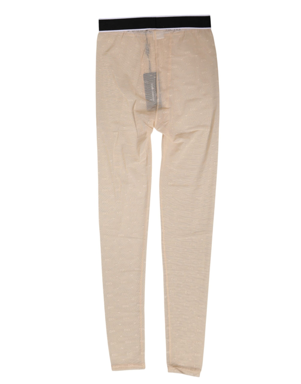 Beige Nylon-Logo-Leggingshose Unterwäsche