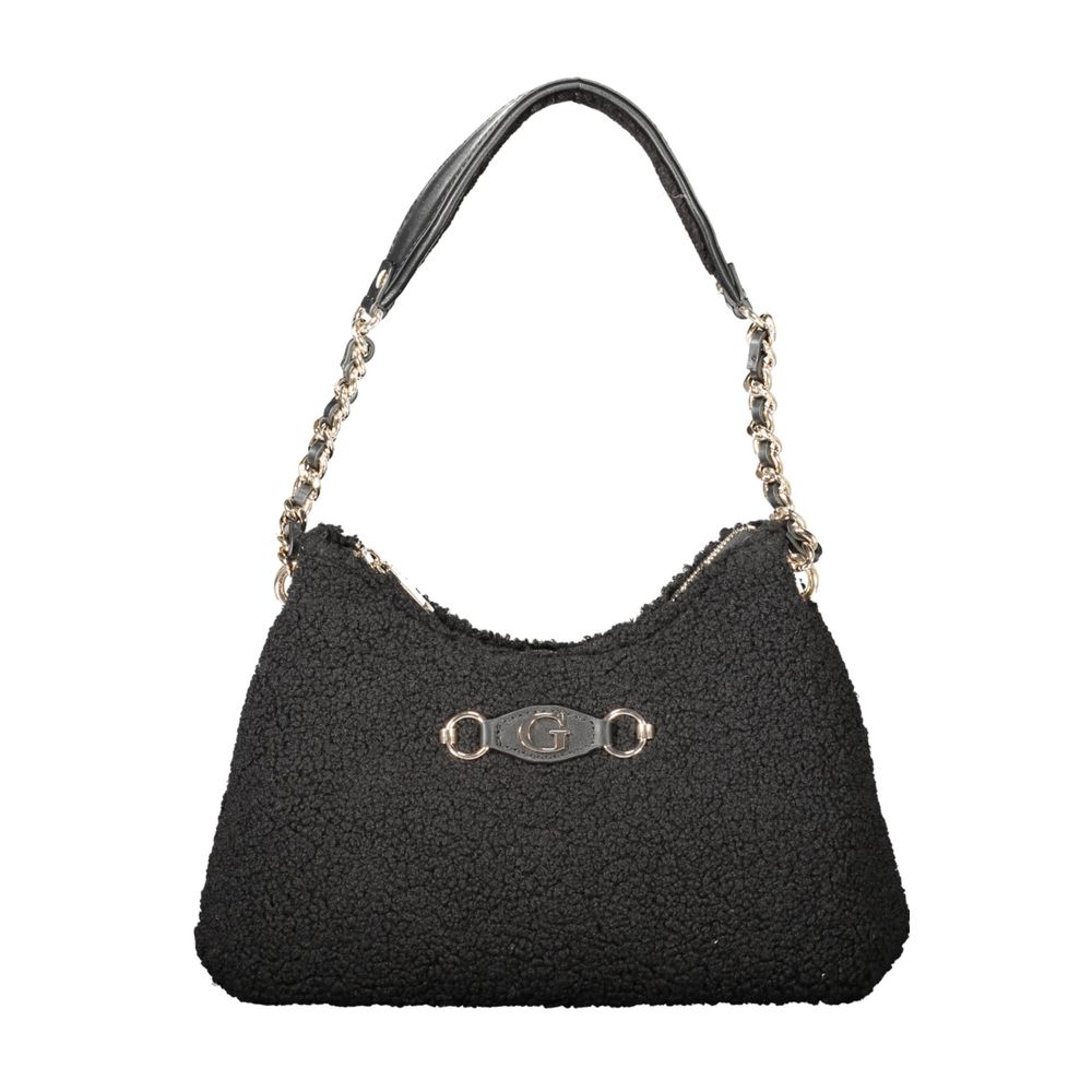 Black Polyester Women's Handbag