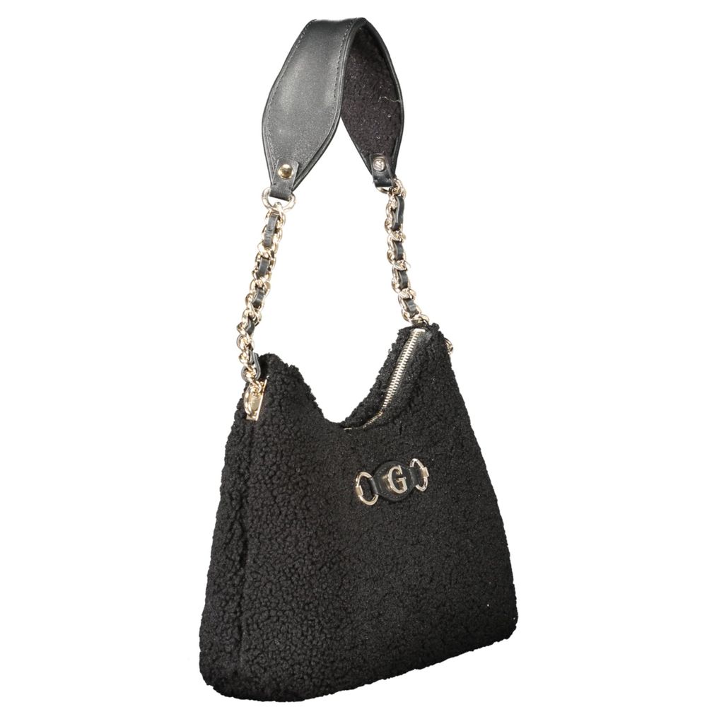 Black Polyester Women's Handbag