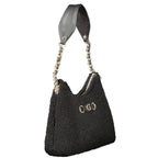 Black Polyester Women's Handbag