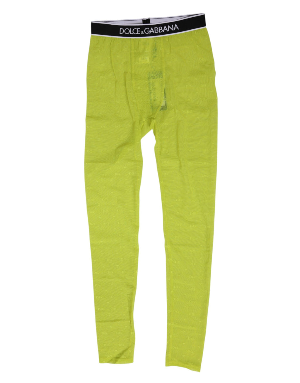 Neon-Grün Nylon Logo Schnürung Leggings Hose Unterwäsche
