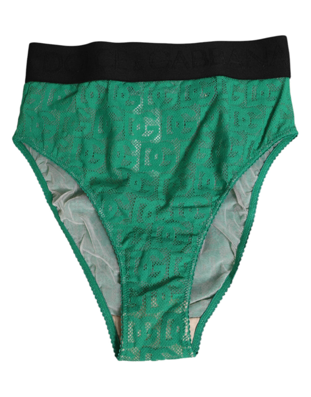 Green DG Logo Lace High Brief Panty Unterwäsche